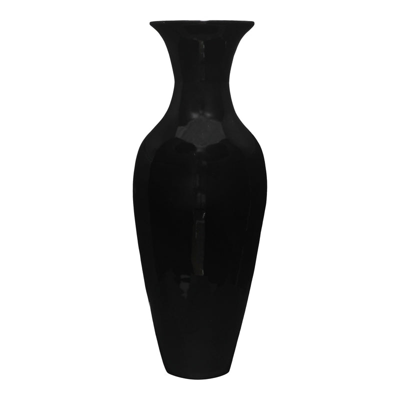 36-In Tall Classic Natural Handmade Bamboo Floor Vase -- Black