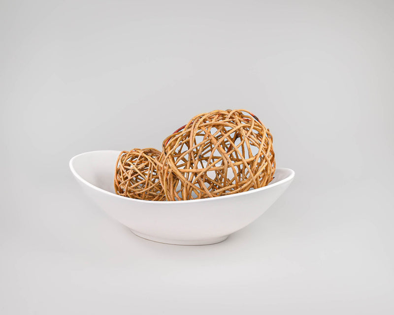 Curly Willow Decorative Balls | Natural Tan