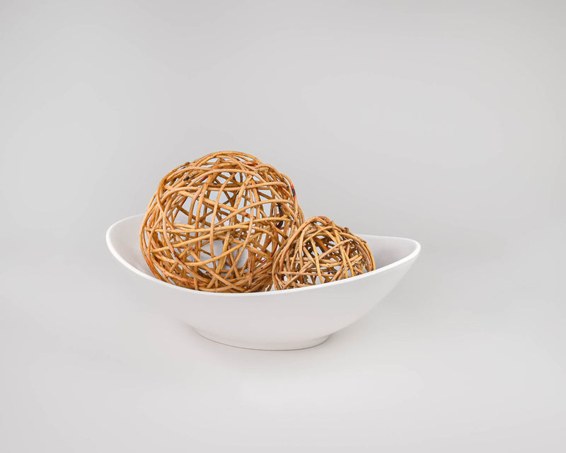 Curly Willow Decorative Balls | Natural Tan