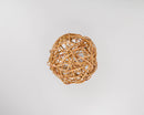 Natural tan curly willow decorative ball with dried intertwined branches in bulk wholesale style.