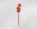 Single dried yarrow flower bunch in vibrant orange, natural and bulk wholesale option.