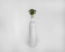 Natural dried green yarrow flower bunch in a tall white ceramic vase, wholesale bulk arrangement.