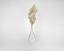 Bulk dried natural spear palm fronds in beige tones arranged in white ceramic vase.