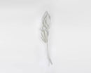 Single white dried cut spear palm frond with natural texture, wholesale bulk arrangement option.