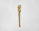 Bundle of dried natural curly ting ting branches in gold, wholesale bulk case of 12 bunches.