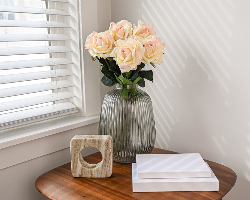 20.5" Real Touch Rose Spray Cream Pink (12 stems)