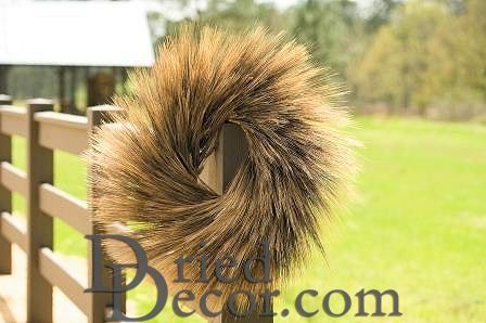 Extra Large Natural Blackbeard Wheat Wreath - 26 inch