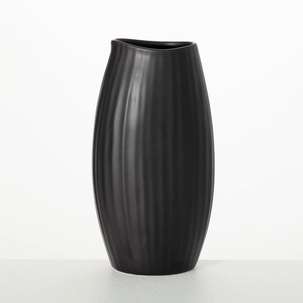 Black Shell Textured Vase