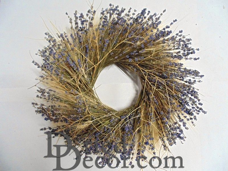 Dried Wheat and Lavender Wreath