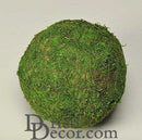 Natural dried moss ball with textured greenery, bulk decorative sphere for wholesale use.