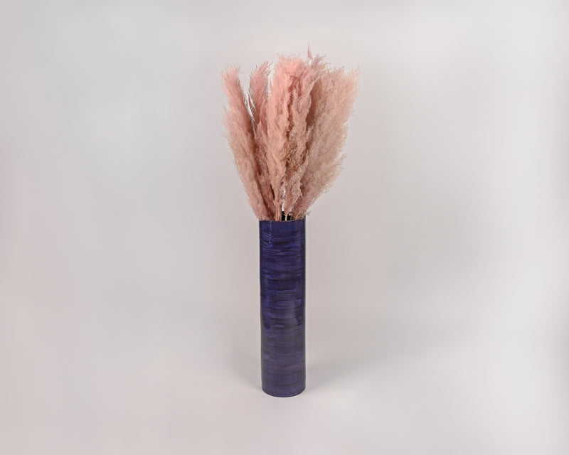 27'' Bamboo Cylinder Floor Vase - Blue