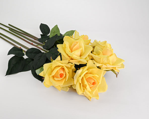 20.5" Real Touch Rose Spray Yellow (12 stems)