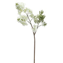 25" cream lilac spray with natural dried blooms on brown stem for wholesale bulk arrangements.