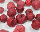 Bulk dried natural pomegranates with deep red color, wholesale case of 80 pieces.