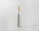 Natural dried bleached wheat bunches displayed in a tall gray ceramic vase, wholesale bulk set.