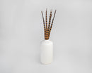 Bulk natural dried Ringneck pheasant feathers, 16-18 inches, arranged in white ceramic vase.