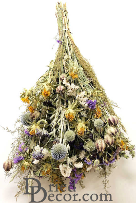 Dried Happy Day Blue Bouquet Bunch - XL