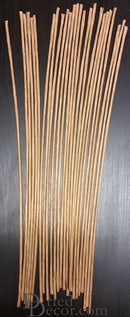 A bundle of bendable natural looking wire stems used for crafting purposes, displayed on a dark background.